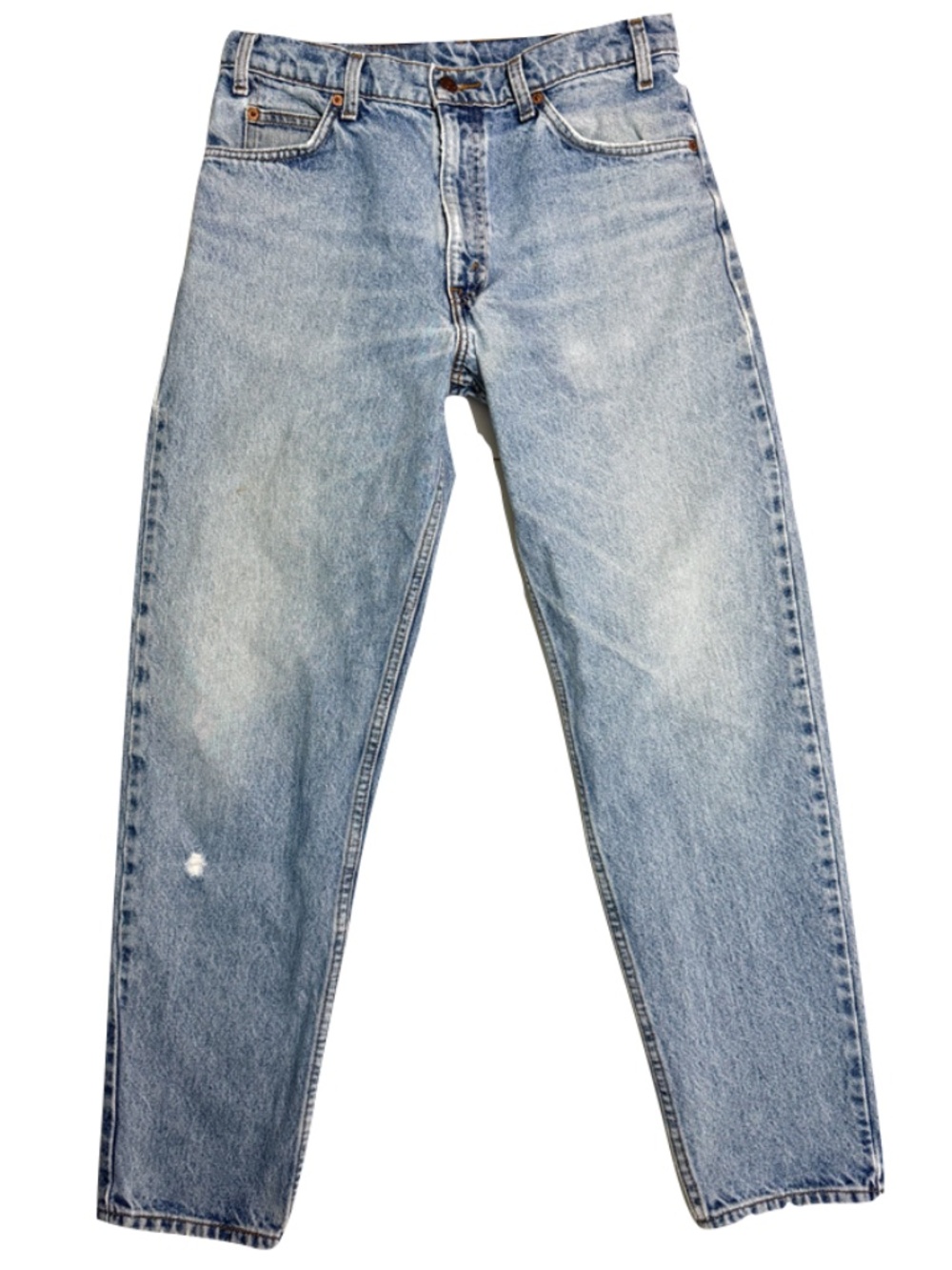 Vintage Levi's 550 Orange Tab Relaxed Fit Light Wash Denim Jeans Size 33x32